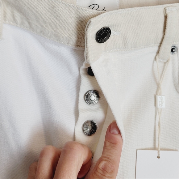 🆕️ Rails Getty Crop Wide Leg Jeans in Ecru Patchwork - Picture 8 of 16